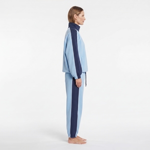Ensemble de survêtement court d'hiver pour femmes, veste à col montant zippée et pantalon de jogging, deux pièces - Product Image 6