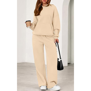 Conjunto de Sudadera con Capucha y Pantalones Deportivos para Mujer, Personalizable con Impresión, Ropa Deportiva Informal para Estar en Casa - Product Image 2
