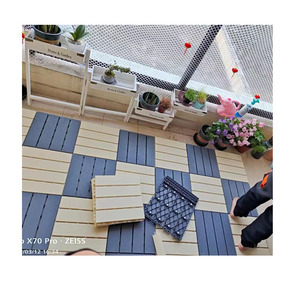 Anti-Slip European Style WPC Wood <b>Plastic</b> Decking Board Tiles Interlocking Floor for Courtyard and Terrace - Product Image 2