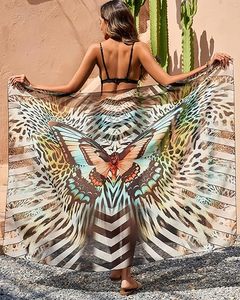 Women Elegant Sheer Chiffon Sarong Wrap <b>Bikini</b> Beach Cover Up - Product Image 2