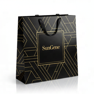 Emballage de vêtements de boutique, sac cadeau cosmétique en papier kraft écologique avec logo personnalisé imprimé, design de luxe - Product Image 3