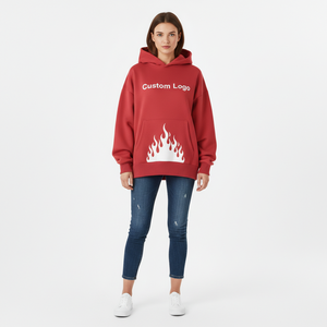 Sudadera con capucha personalizada de 500 g/m² para hombre, estilo holgado y cuadrado, de peso pesado, con estampado en relieve, oversize, estilo urbano, con cremallera, para mujer - Product Image 2