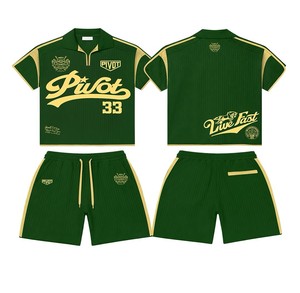 Ensemble Polo et Short Imprimé Patchwork 2 Pièces pour Homme Qualité Premium 2026 – Idéal Printemps-Été et Tenue Urbaine - Product Image 2