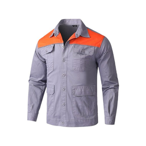 Industrial <b>Work</b> Jacket <b>Men</b> Cotton Workwear Durable Protective Jacket Long Sleeve Safety Jacket Multi Pocket <b>Work</b> Construction - Product Image 1