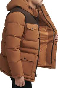 Chaqueta Parka Larga Impermeable de Lona con Cola de Pez OEM, Abrigo Estándar de Invierno con Capucha de Piel Sintética, Venta Directa de Fábrica, Precio al por Mayor - Product Image 2