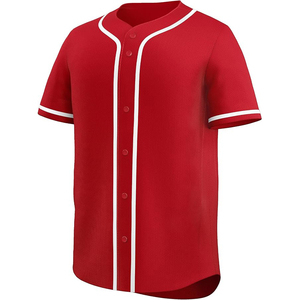 Pro Grade Baseball Jersey Heavy Weight 220GSM Mesh Double Stitched <b>Button</b> Front Softball Top - Product Image 3