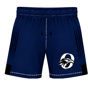 Navy Blue <b>Black</b> <b>Rugby</b> Set <b>Short</b> Sleeve Crew Neck Jersey with Matching <b>Shorts</b> Breathable Team Training Performance Sports - Product Image 4