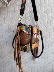 Hand Tooled Carving Leather Fringe Handbag Cowhide Leather Gypsy <b>Boho</b> Vintage Handmade Designer Tote <b>Bag</b> Stylish <b>Bags</b> - Product Image 3