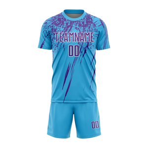 Uniforme de Fútbol Personalizado para Equipo, Transpirable, Ligero, Unisex, 100% Poliéster, Conjunto de Camiseta y Pantalones Cortos para Clubes Deportivos y Escuelas - Product Image 1