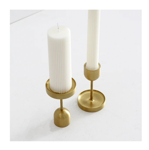 Support de bougie en métal sculpté pour mariages et événements festifs, doré poli, style vintage, en fer, pour décoration intérieure et table - Product Image 2
