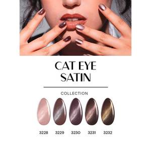 Cat Eye Satin Collection UV Gel Polish <b>Set</b> 3228 3229 3230 3231 3232 - Product Image 1