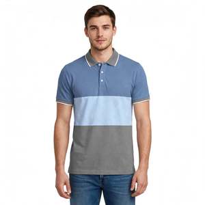 Camiseta Polo Casual para Hombre, Manga Corta, Diseño de Bloques de Color, Transpirable, Camiseta Deportiva de Verano, Etiqueta Privada Personalizada - Product Image 1
