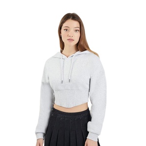 New Arrival Custom Plain Hooded Streetwear Women's Drawstring 100% Cotton <b>Fleece</b> Slim Fit Winter Warm Quick Dry Breathable - Product Image 5
