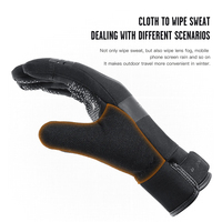Gants de cyclisme d'hiver imperméables, thermiques, compatibles avec les écrans tactiles, avec grip antidérapant, tissu extensible coupe-vent, pour activités de plein air
