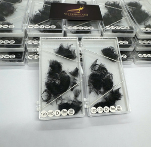 ขนตาปลอมแบบพัดสำเร็จรูป 12D ทำมือ 0.05 มม. ปลายแหลม หนาเป็นธรรมชาติ ยาวพิเศษ ขายส่งจากผู้ผลิต - Product Image 2