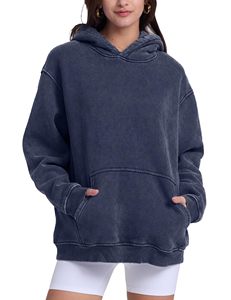 Sweat à capuche unisexe de luxe, effet vieilli, délavé, vintage, déchiré, style grunge streetwear, pull personnalisé en polaire d'hiver 100% coton - Product Image 1