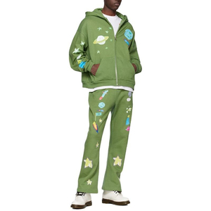 Conjunto de Sudadera con Capucha y Pantalones Acampanados para Hombre con Logotipo, Chándal de Invierno de Alta Calidad, Ropa Deportiva Urbana - Product Image 6
