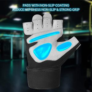 Gants de fitness respirants avec support de poignet rembourré, protection supplémentaire de la paume, pour le cyclisme, l'entraînement en suspension et les tractions - Product Image 4