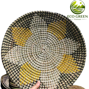 แผ่นตกแต่งผนังจากหญ้าทะเลแบบทอ - แผ่นหญ้าทะเลทำมือขายส่ง ของตกแต่งบ้านสไตล์โบโฮ - แผ่นหญ้าทะเล - Product Image 4