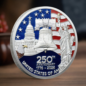 Pièce <span class=keywords><strong>de</strong></span> monnaie américaine commémorant <span class=keywords><strong>le</strong></span> 250e anniversaire <span class=keywords><strong>de</strong></span> l'indépendance américaine, pièce <span class=keywords><strong>de</strong></span> défi en relief - Product Image 3
