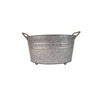 Enfriador de Botellas de Vino Galvanizado de Última Generación, Cubo de Hielo Ovalado para Fiestas y Celebraciones de Bodas, Enfriador de Vino con Asa de Madera - Product Image 6