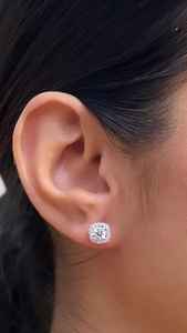 Boucles d'oreilles en argent sterling 925 avec moissanite, bijoux élégants et tendance pour femmes, pour l'Europe et l'Amérique - Product Image 3