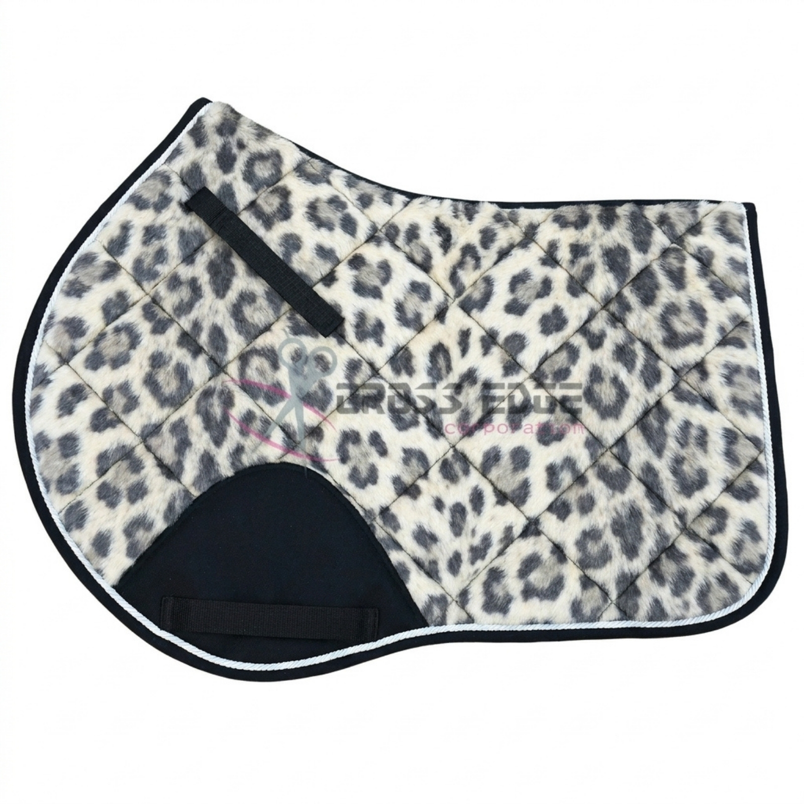 Tapis de selle noir et blanc