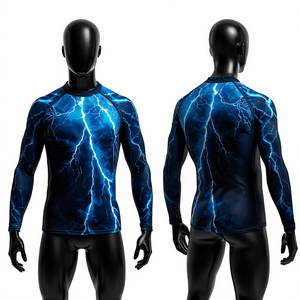 Rashguard sans manches pour homme à imprimé éclair - Polyester/Nylon, séchage rapide et antibactérien - Product Image 4