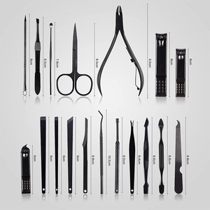 Kit de manucure professionnel, outils en acier inoxydable, étui portable, ensemble de coupe-ongles 7 en 1 pour adultes, style classique, haute qualité - Product Image 2