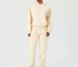 Pantalon de survêtement à capuche uni personnalisé de marque privée survêtements pour femmes ensemble de 2 pièces survêtement de gymnastique pour femmes couleur personnalisée - Product Image 1