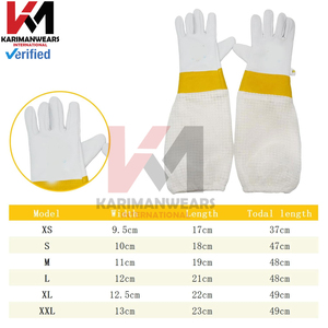 Bee Keeping <b>Gloves</b> Reinforced Leather Protective <b>Gloves</b> Long Sleeve Sting Protection for Beekeepers OEM - Product Image 2