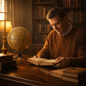 Escritorio Ejecutivo Grande con Globo Terráqueo, Mapa del Mundo Detallado y Colorido | Construcción de Aluminio y Plástico | Globo Terráqueo Educativo para Oficina, Hogar y Mesa de Estudio - Product Image 3