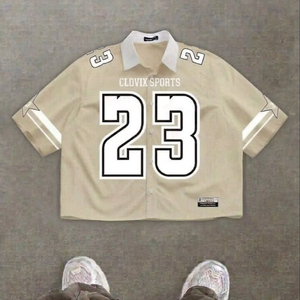 เสื้อเชิ้ต CLOVIX SPORTS คอกลม แขนยาว ทรงหลวม ผ้าฝ้าย 100% สำหรับผู้ชาย สวมใส่สบาย เป็นมิตรกับสิ่งแวดล้อม ระบายอากาศได้ดี ป้องกันรอยยับ และแห้งเร็ว - Product Image 1