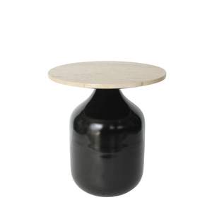 Mesa Auxiliar de Hierro con Recubrimiento en Polvo para Interiores y Exteriores, Mesa de Noche Metálica Rosa - Mesa de Centro Redonda Decorativa Resistente - Product Image 3