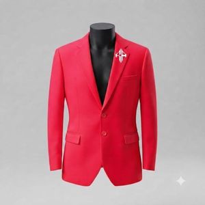 Traje de Pantalón y Chaqueta de Terciopelo Estilo Italiano para Hombre, Antiarrugas, Transpirable, Cierre de Botones, Diseño Plano Frontal, Viscosa/Poliéster - Product Image 6