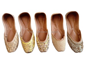 Ladies Shoes Khussa Jutti Mojari Punjabi Indian Ethnic <b>Women</b> Leather Shoes by LUXURY CRAFTS - Product Image 5