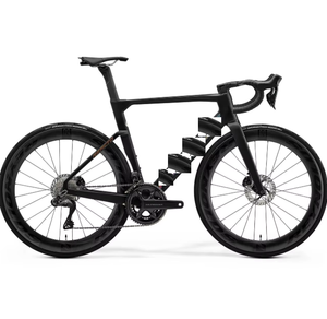 Vélo de route en fibre de carbone avec cadre en acier, frein à disque aérodynamique 27 vitesses, noir soie, équipe Waqar Enterprizez 2026 - Product Image 4