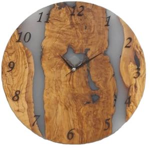 Best Quality Double Face <b>Modern</b> Design Wooden <b>Wall</b> <b>Clock</b>/<b>Wall</b> Watch Resin Inlay Wood Epoxy Cracked Wood Quartz Motion Needle - Product Image 2