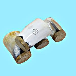 Vaso de Cristal con Cuerno Natural de Búfalo, Vaca y Buey, Vasos de Cuerno Real Pulido para Agua, Cerveza, Té, Café, Artículos para Fiestas Navideñas - Product Image 2