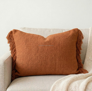 Rustic Pillow Sham Square Cover Traditional Jacquard Woven Cushion Cover with Elegant for a Vintage Touch <b>Bed</b> Pillow Cover - Product Image 1