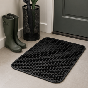Tapis en caoutchouc creux abstrait 40*60 cm, moderne, lavable, antidérapant, pour entrée, utilisation intérieure et extérieure, qualité export - Product Image 5