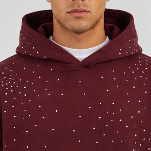 Oversized Fit Casual Wear Men <b>Rhinestone</b> Hoodie Best Selling Product Design Your Own <b>Rhinestone</b> <b>Hoodies</b> For Men - Product Image 3