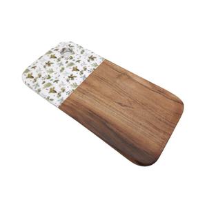 Planche à découper en bois naturel, forme rectangulaire, avec poignée, finition naturelle, planche à découper pour fromage, planche à découper en bois rustique pour fromage - Product Image 2