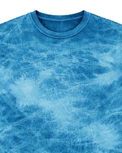 Customized <b>Blue</b> Ice <b>Dye</b> T Shirt Men Round Neck Short Sleeve Cotton Casual Streetwear Vintage Wash Custom OEM Wholesale Tee - Product Image 3