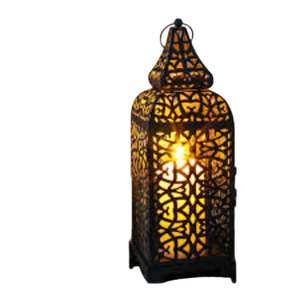 Modern Style Tall Ornate Metal & Glass <b>Hurricane</b> Candle <b>Lantern</b> Antique Black Finish Hanging Or Tabletop Decorative <b>Lantern</b> - Product Image 5