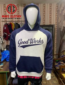 เสื้อฮู้ดดี้ขนาดใหญ่พิเศษคุณภาพสูงแบบกำหนดเอง พร้อมลายพิมพ์เรียบๆ โลโก้สั่งทำได้ พร้อมสำหรับฤดูหนาว ระบายอากาศได้ดีและแห้งเร็ว - Product Image 3