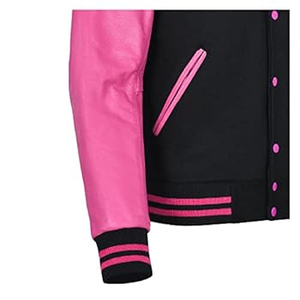Service OEM personnalisé – Blouson de baseball vintage pour homme avec manches en polyester/coton et patchs brodés rayés sur le devant – Collection Automne/Hiver - Product Image 4