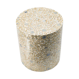 Decorative Shell Inlay Mother of Pearl <b>Stool</b> for <b>Bedroom</b> and Lounge Areas - Product Image 2