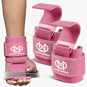 Ganchos de Levantamiento de Pesas con Logotipo Personalizado, Muñequeras con Agarre Reforzado para Fitness y Culturismo - Product Image 1