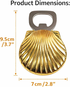 Abridor de Botellas de Concha Marina Hecho a Mano, Abridor de Botellas de Latón con Diseño Náutico, Herramienta de Bar Decorativa, Accesorio Marino para Bar - Product Image 2